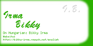 irma bikky business card